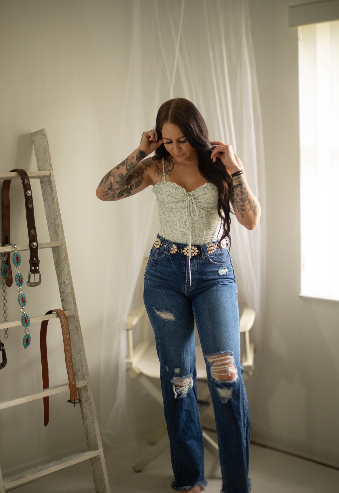 Range Rider Floral Blouse Wild Cactus Boutique