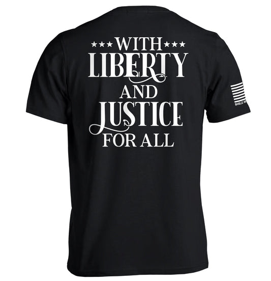 With Liberty And Justice For All Shield Republic