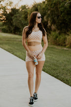 Checkered Gym Set Wild Cactus Boutique