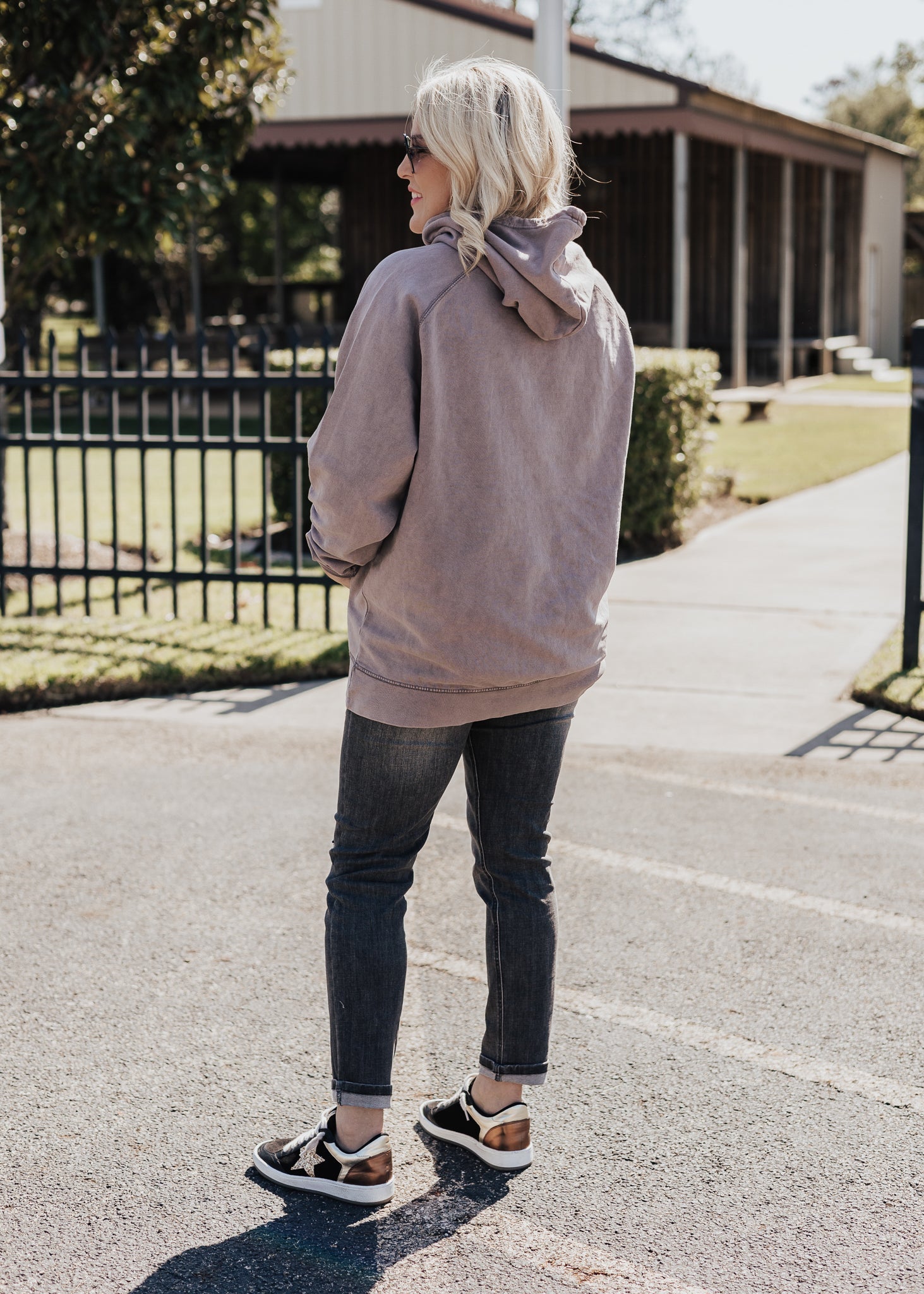 Pre-Order: Baseball Vintage Raglan Hoodie *Zinc (Grey/Purple) (S-3X) Chloe Vs Tank The Boutique