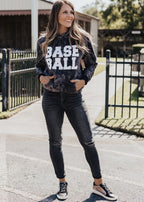 Baseball Vintage Raglan Hoodie *Cloud Black (S-3X) Chloe Vs Tank The Boutique