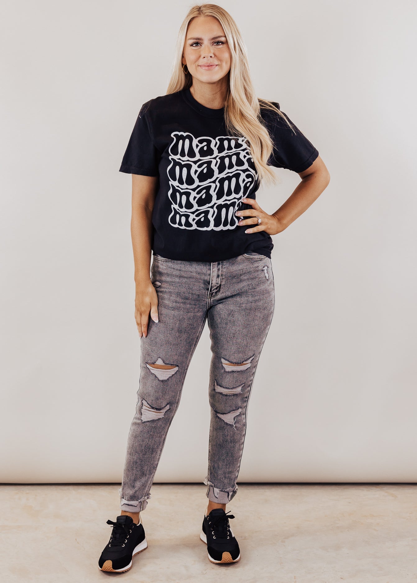 Curvy MAMA Tee *Black (S-3X) Chloe Vs Tank The Boutique