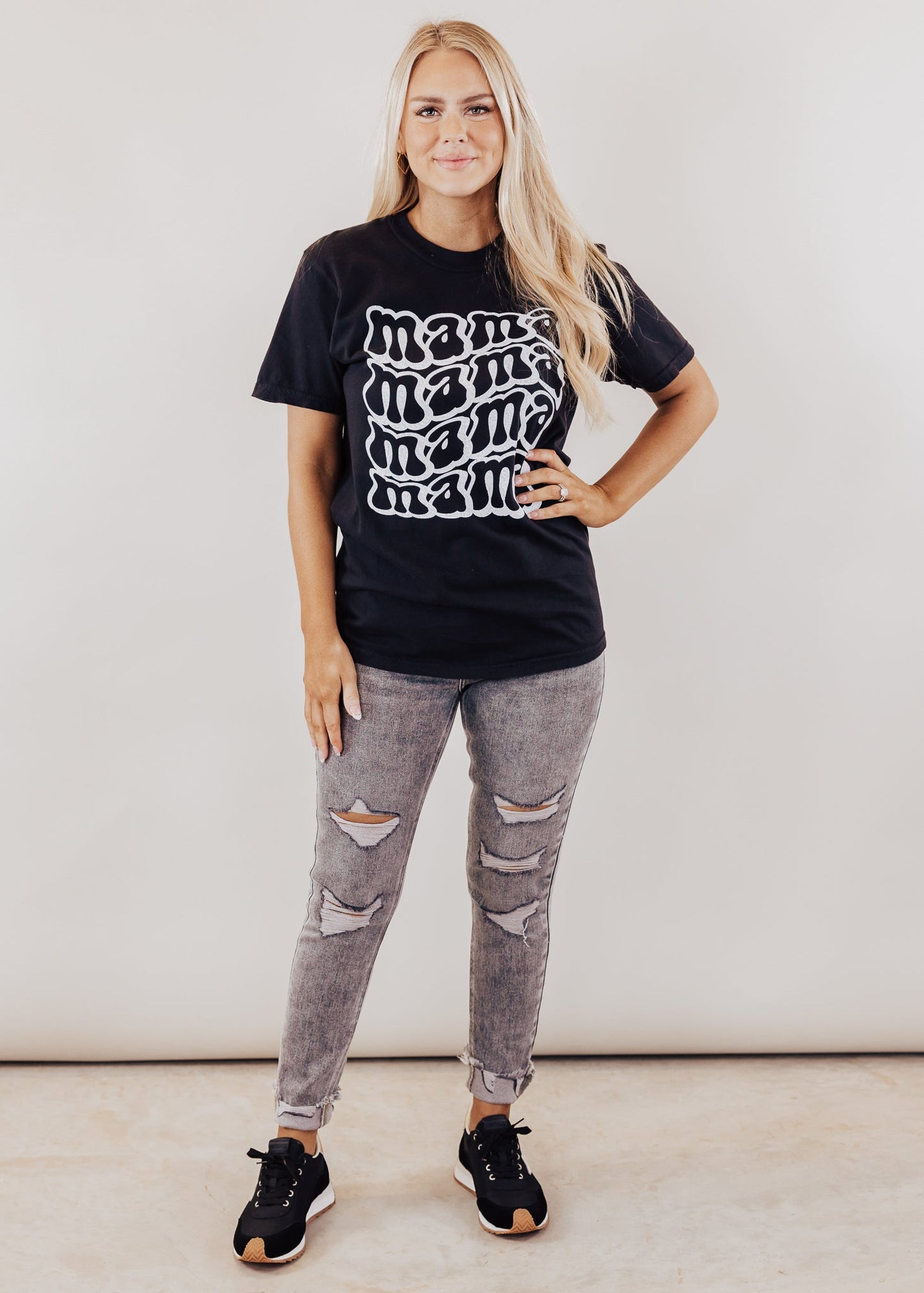 Curvy MAMA Tee *Black (S-3X) Chloe Vs Tank The Boutique