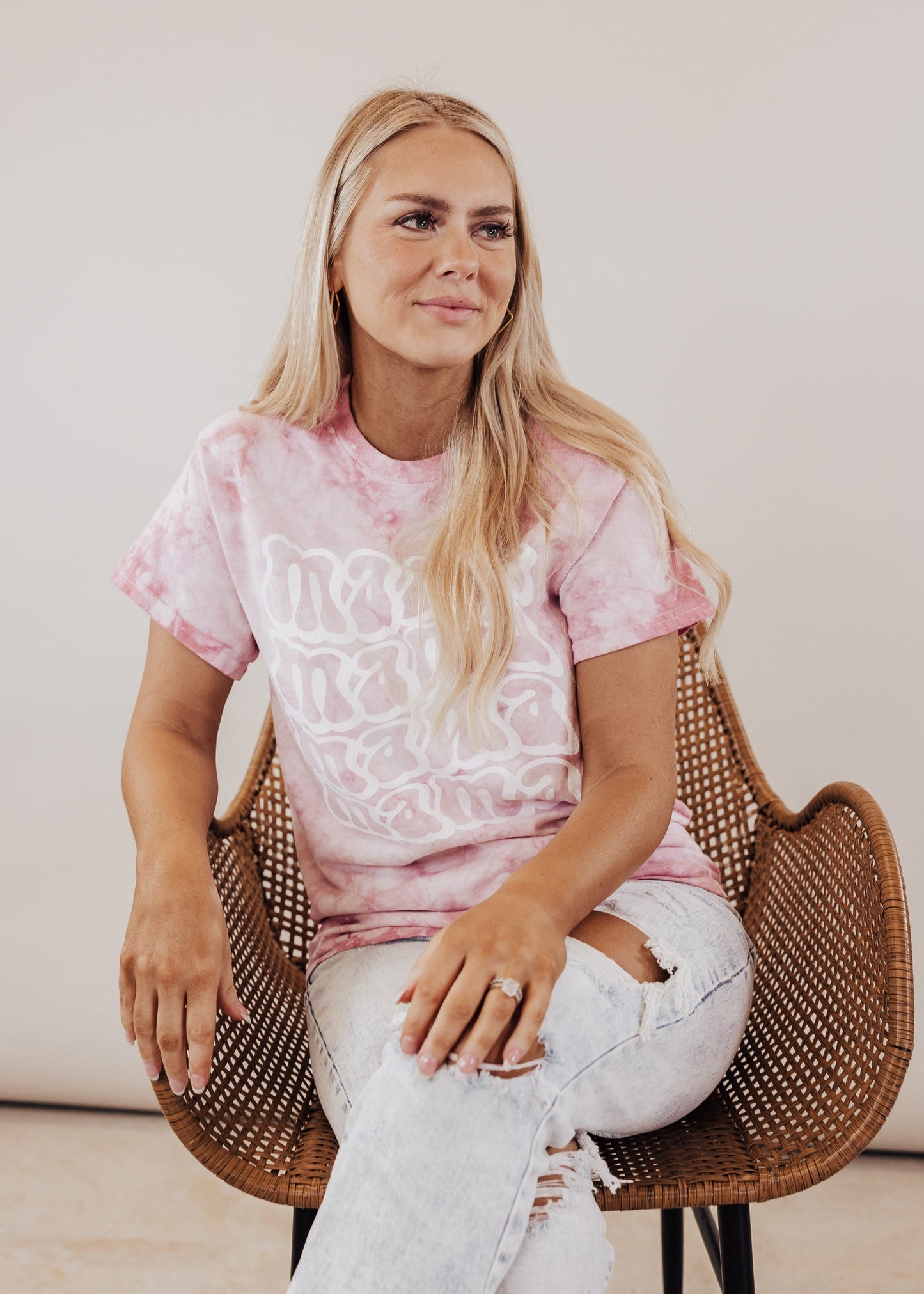 Curvy MAMA Tee *Pink Tie Dye (S-3X) Chloe Vs Tank The Boutique
