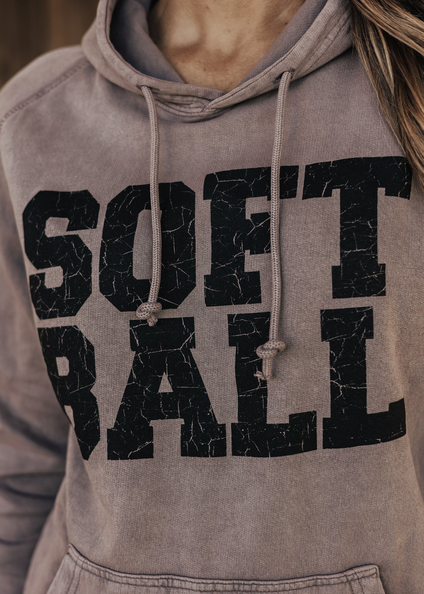 SOFTBALL Vintage Raglan Hoodie *Zinc (S-3X) Chloe Vs Tank The Boutique