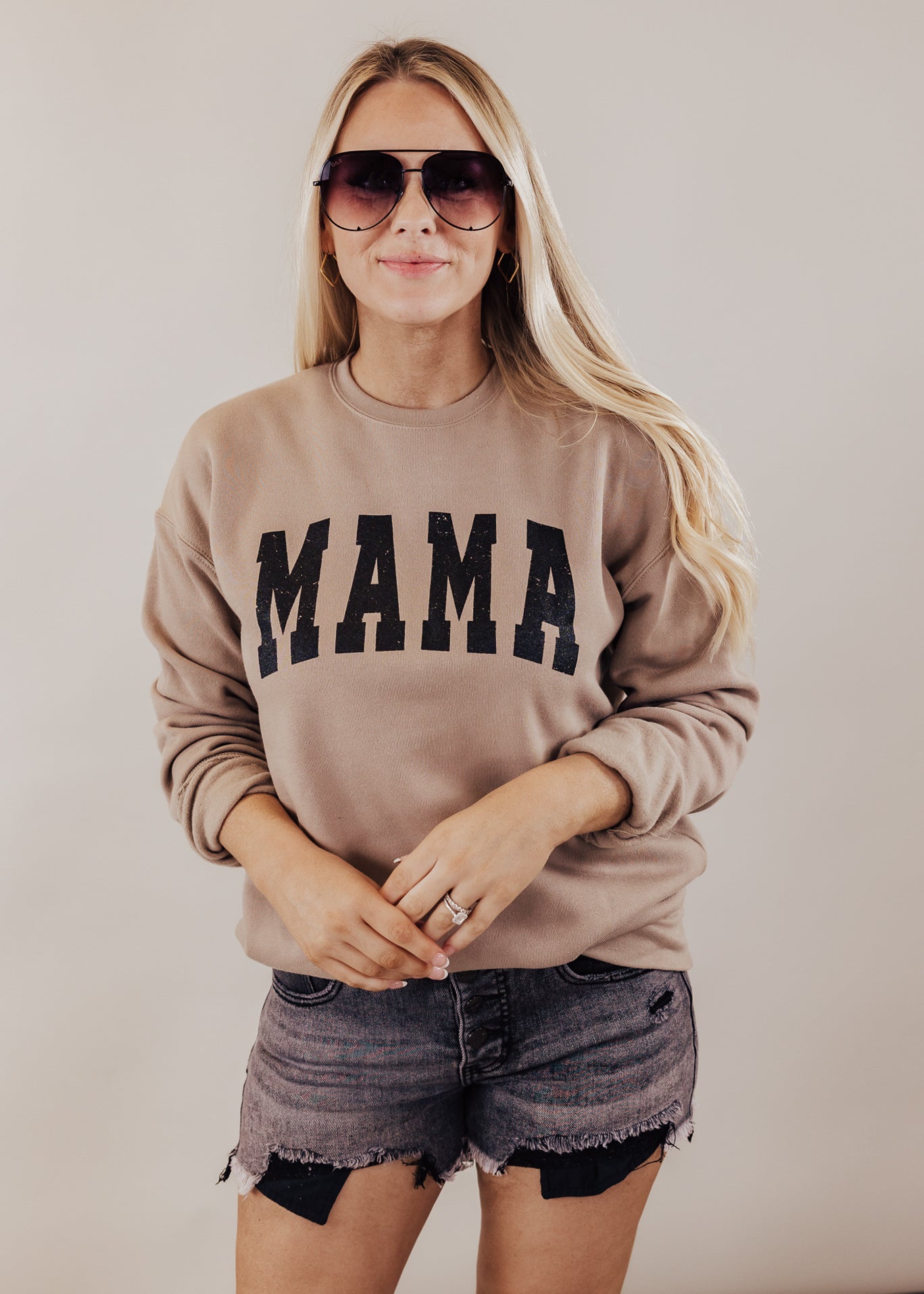 Mama Sweatshirt *Tan (S-2x) Chloe Vs Tank The Boutique