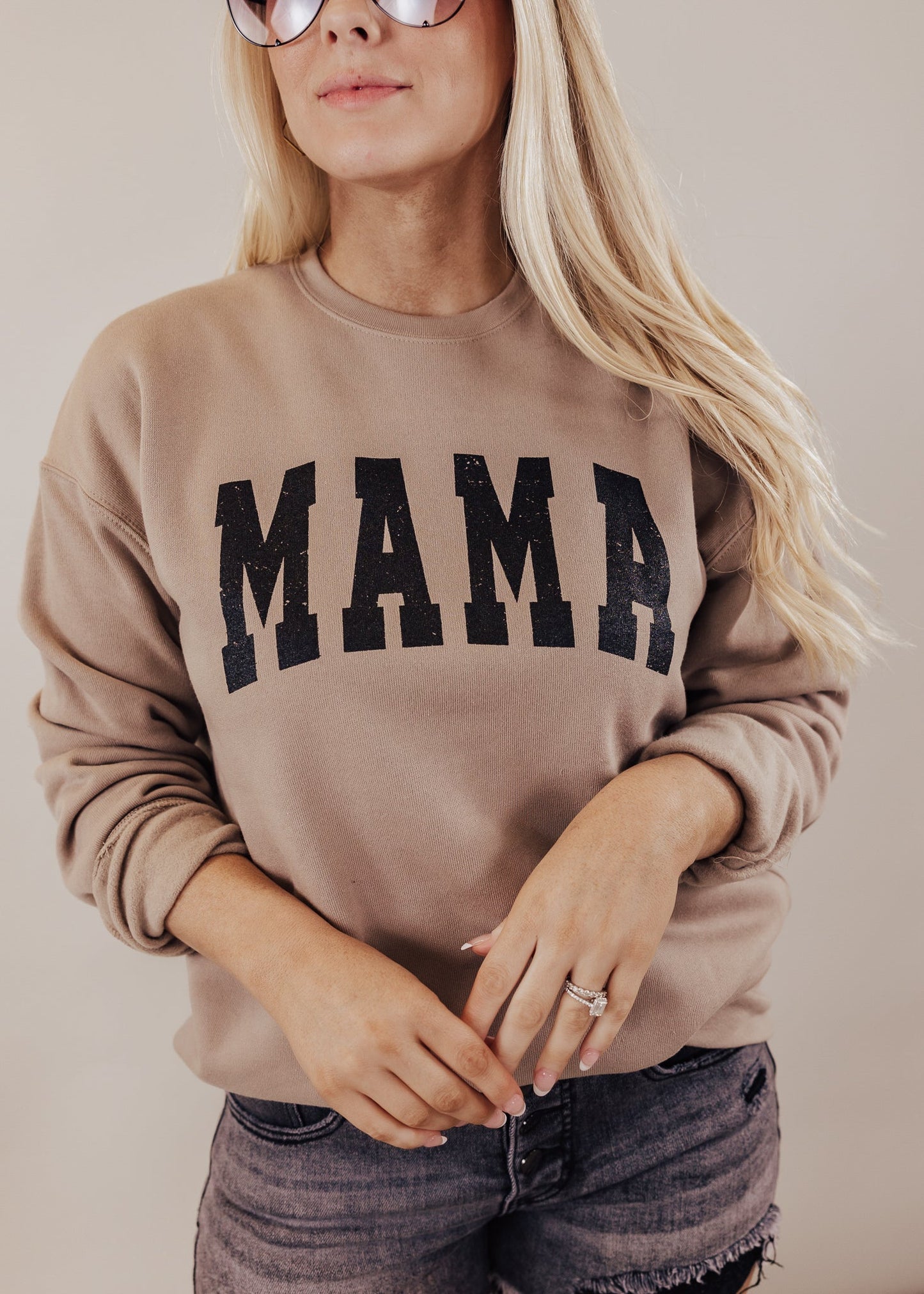 Mama Sweatshirt *Tan (S-2x) Chloe Vs Tank The Boutique