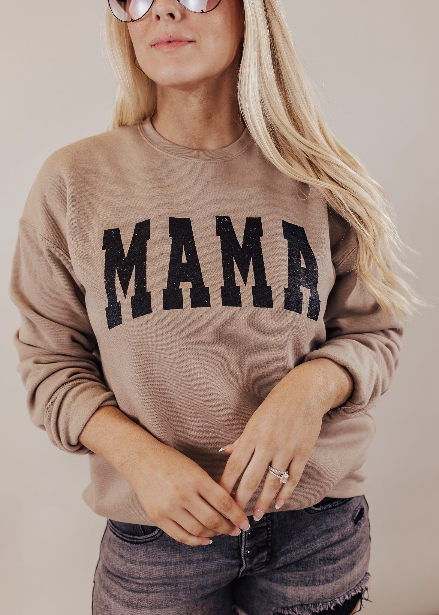 Mama Sweatshirt *Tan (S-2x) Chloe Vs Tank The Boutique