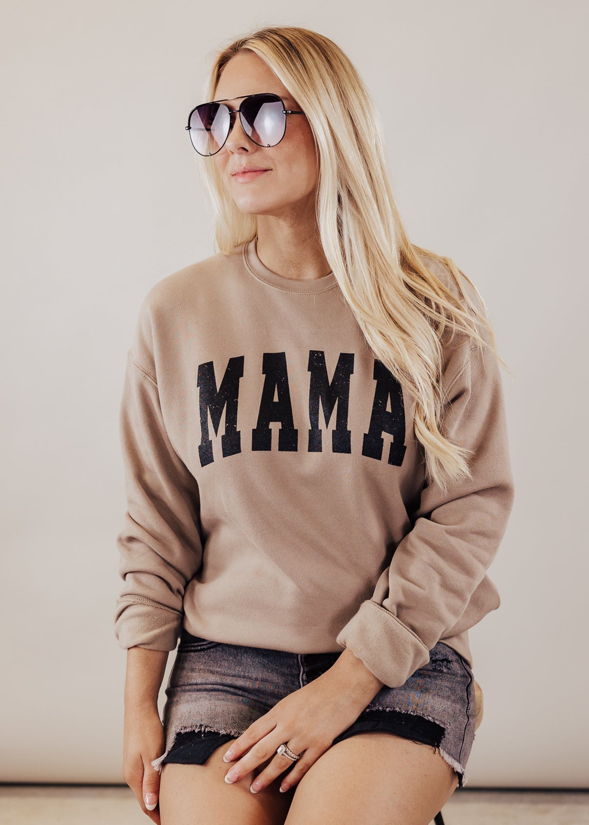 Mama Sweatshirt *Tan (S-2x) Chloe Vs Tank The Boutique