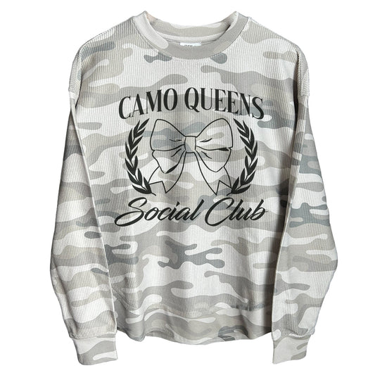 Camo Queens Social Club Grey (Front) Shield Republic