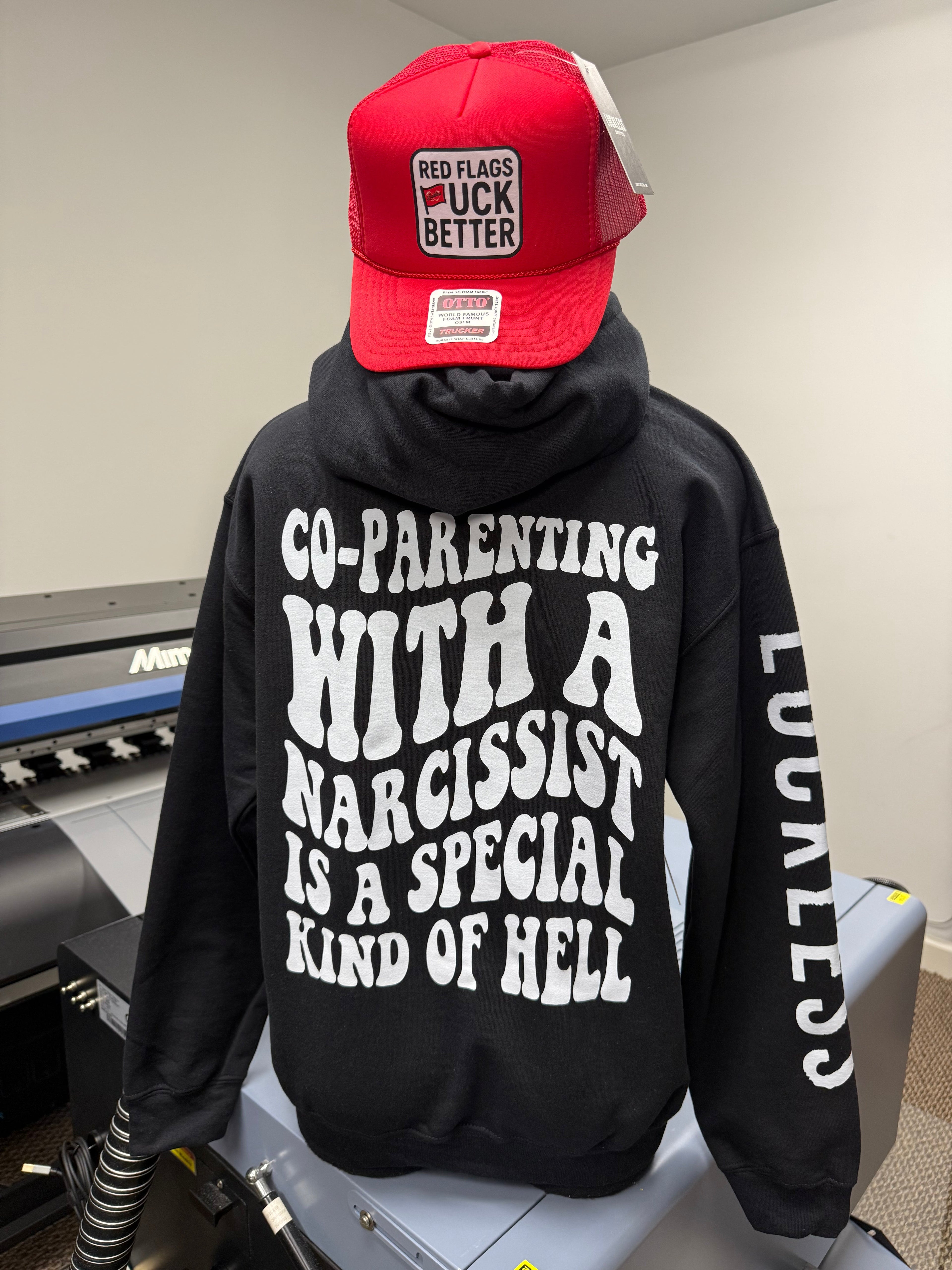 Co-Parenting With A Narcissist Hoodie Luckless Outfitters