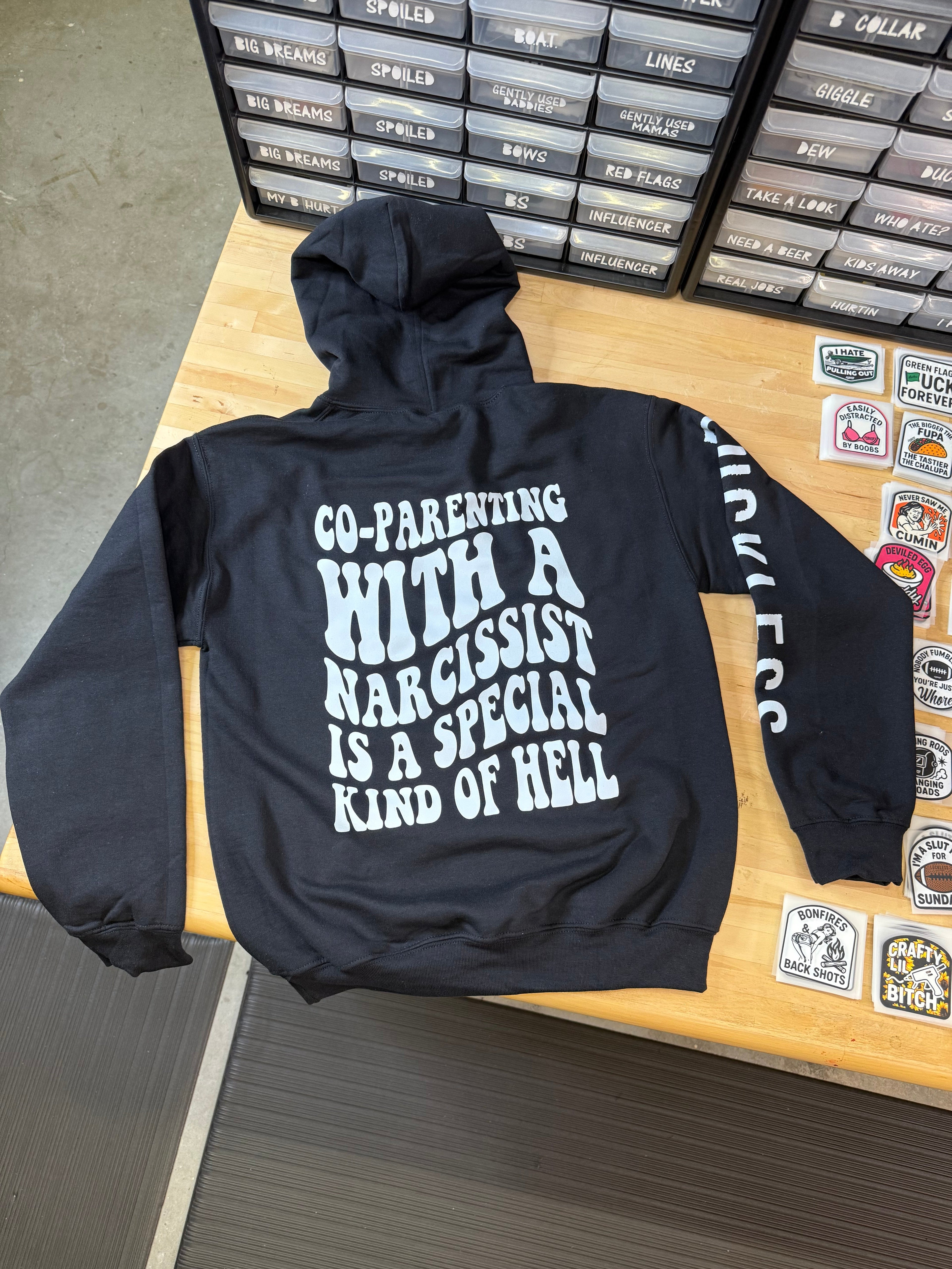 Co-Parenting With A Narcissist Hoodie Luckless Outfitters