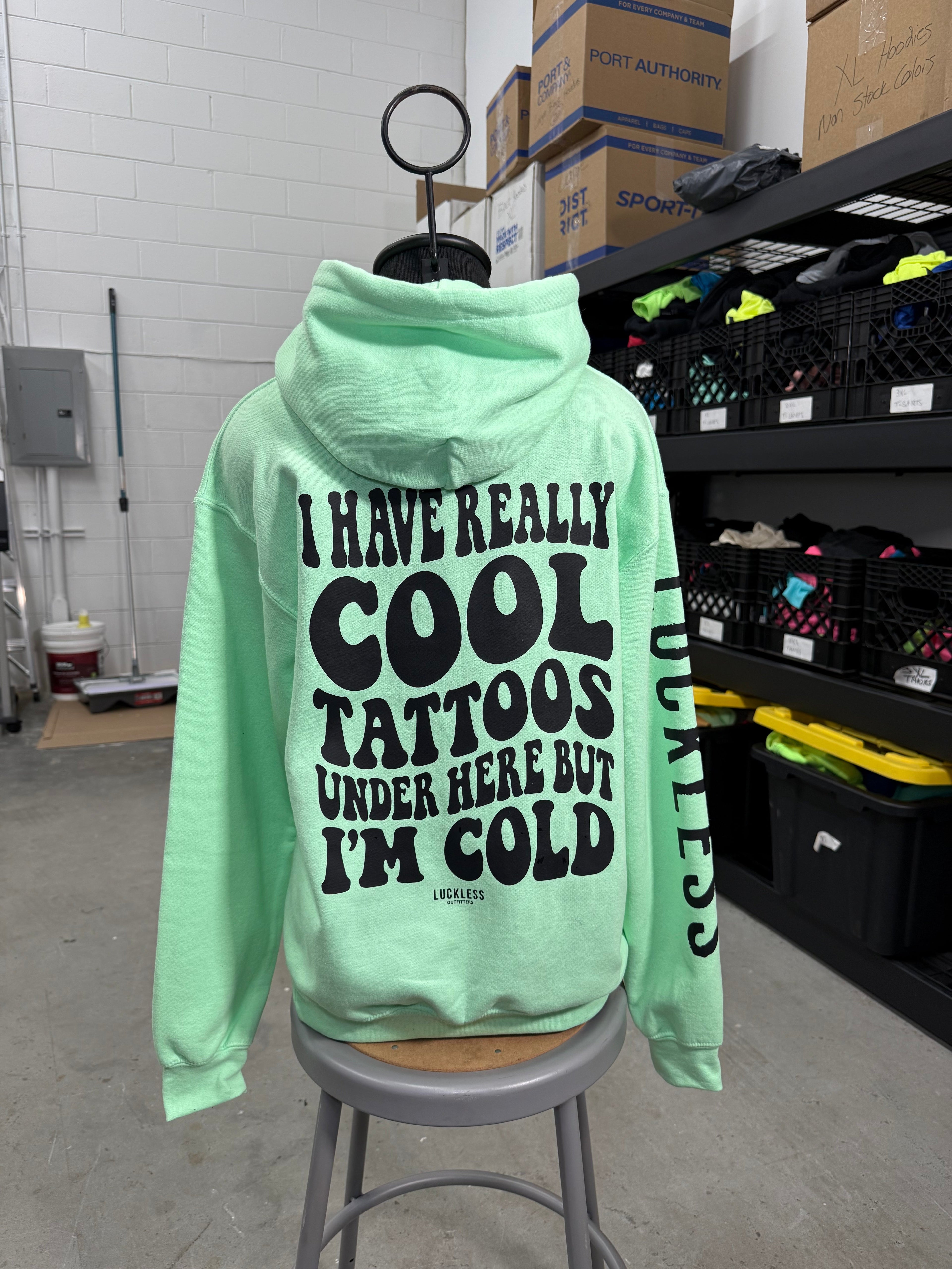 Cool Tattoos Hoodie Luckless Outfitters