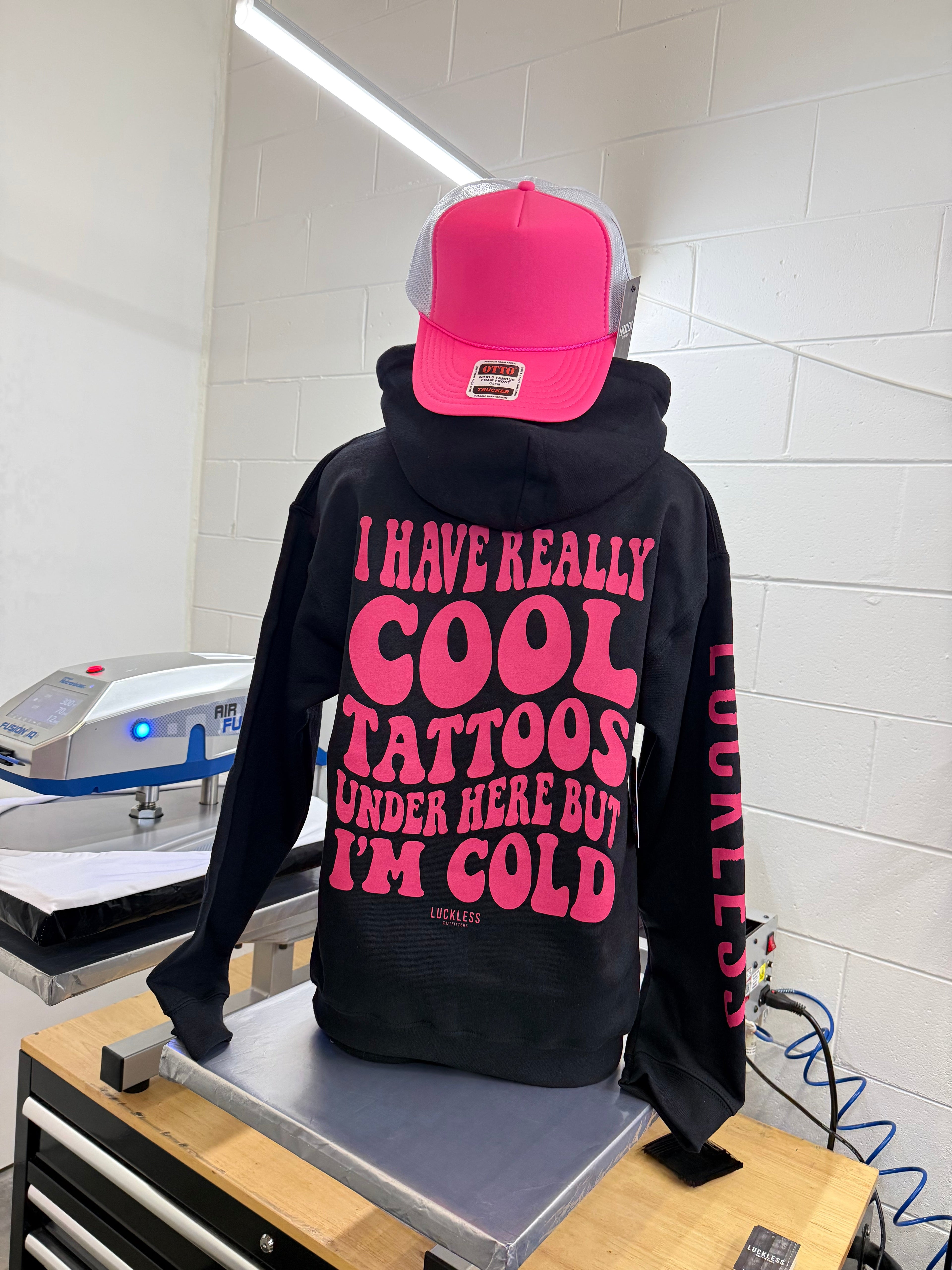 Cool Tattoos Hoodie Luckless Outfitters