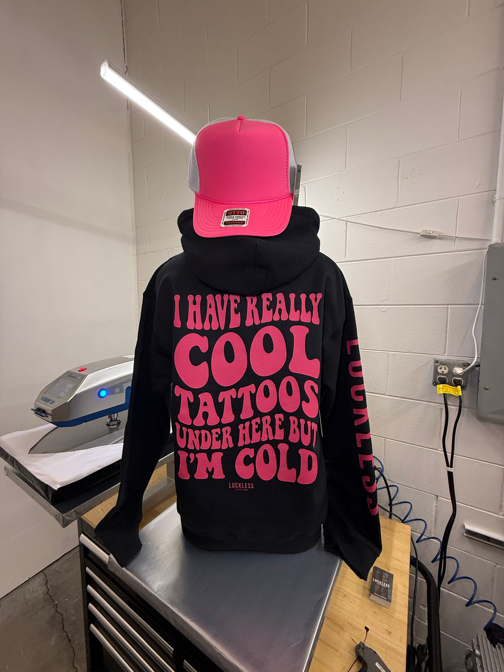 Cool Tattoos Hoodie Luckless Outfitters