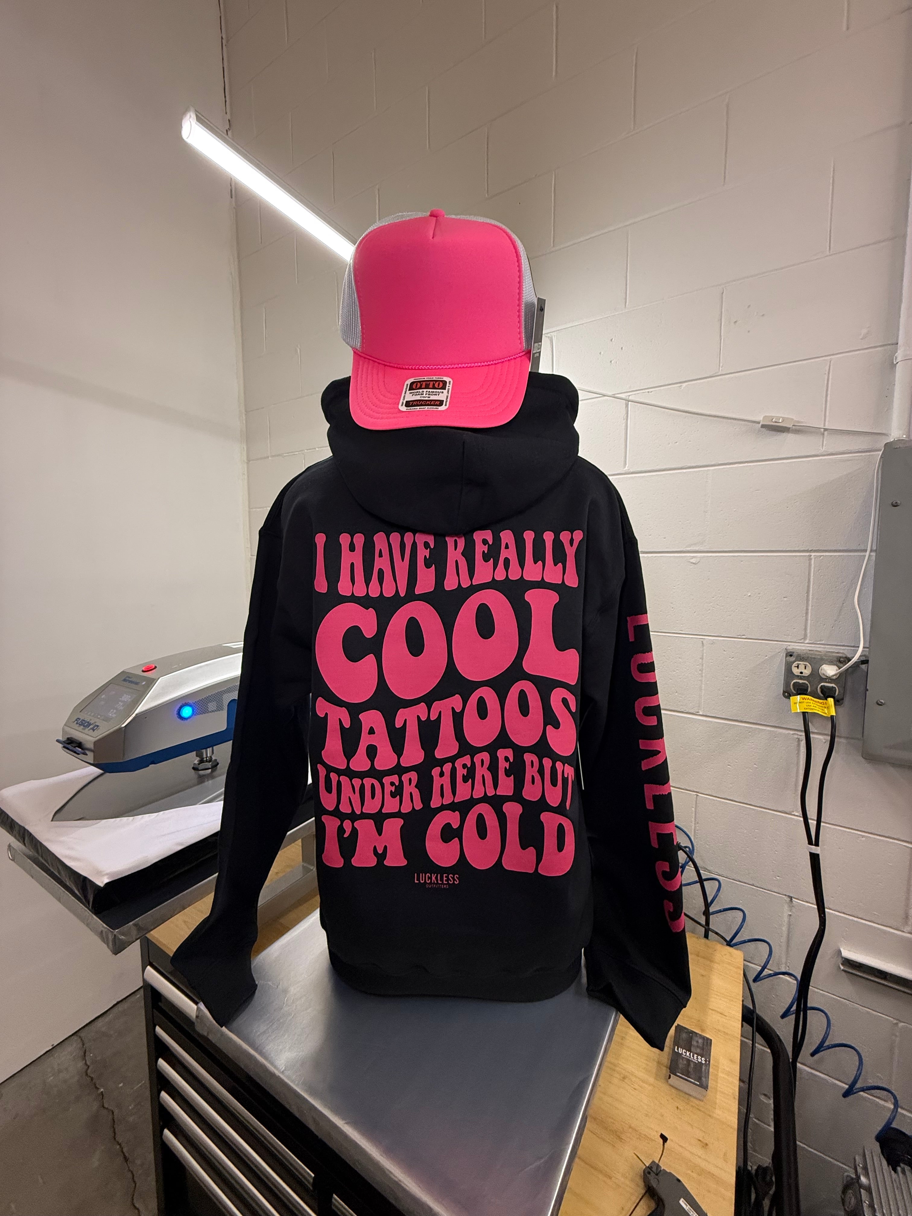Cool Tattoos Hoodie Luckless Outfitters