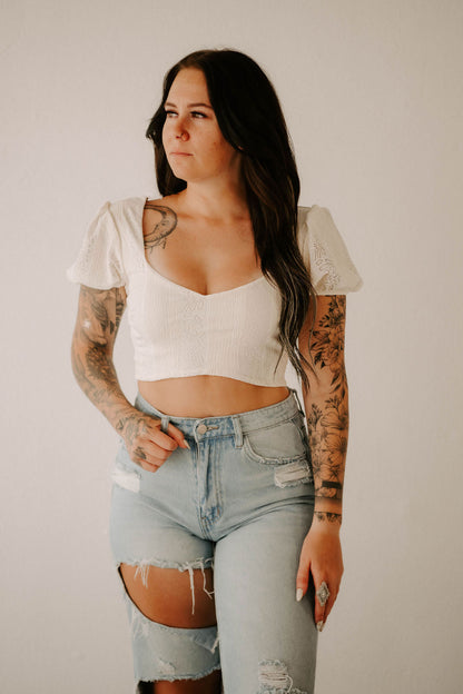 Katy's Smocked Crop Top Wild Cactus Boutique