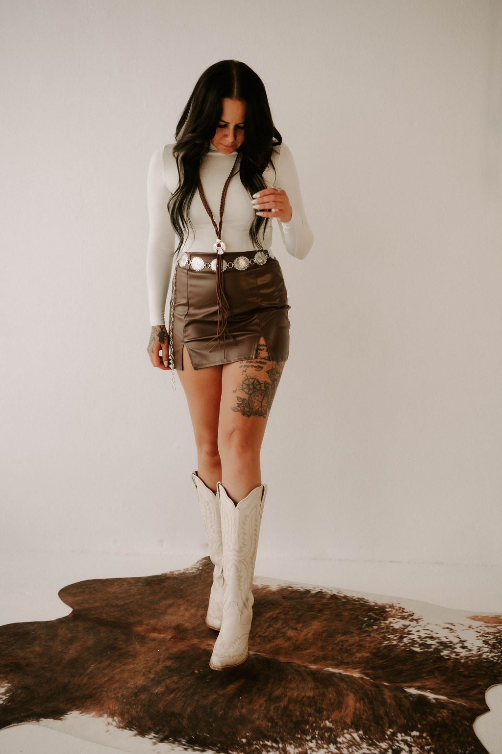 Cassidy's Leather Mini Skirt Wild Cactus Boutique