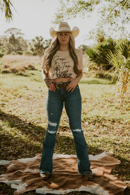 Crop Top Graphic T-Shirt Wild Cactus Boutique