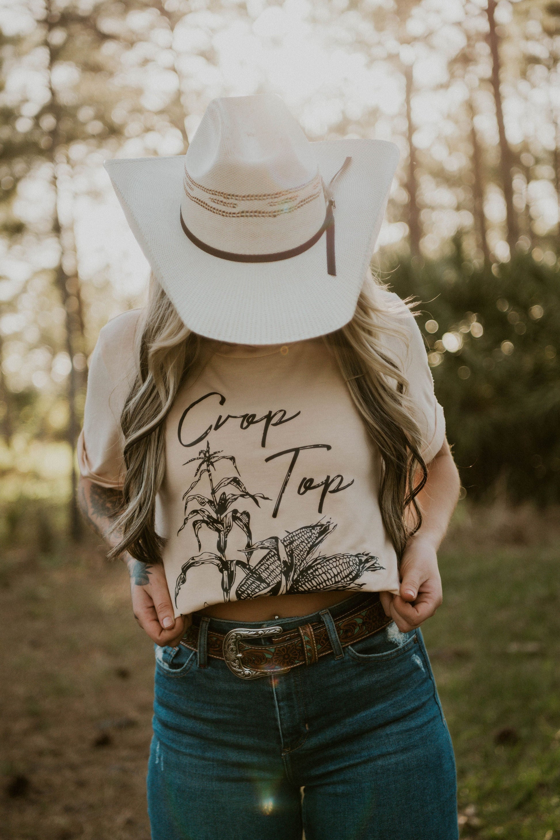 Crop Top Graphic T-Shirt Wild Cactus Boutique