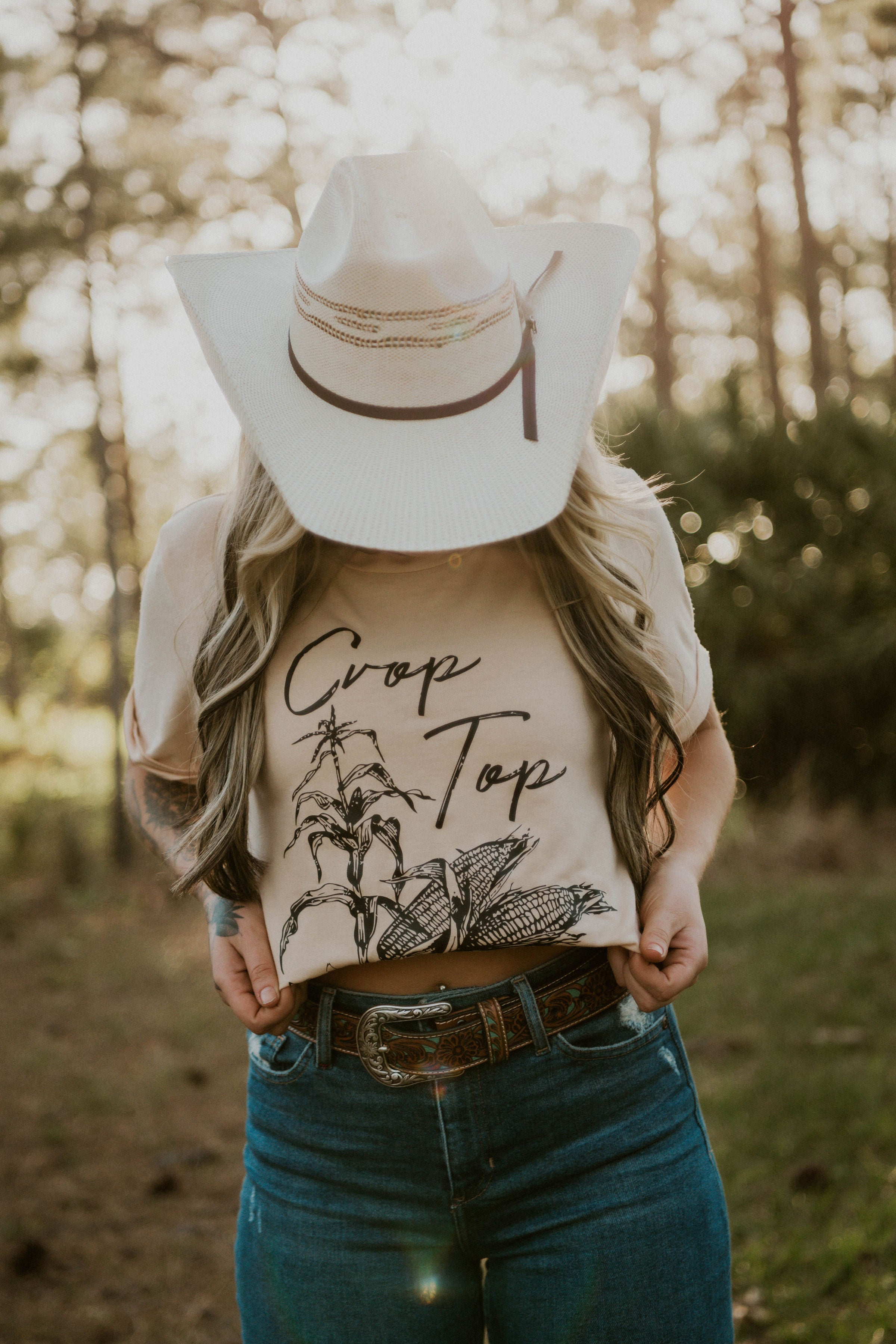 Crop Top Graphic T-Shirt Wild Cactus Boutique