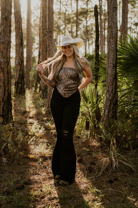Black High Waisted Bell Bottoms Wild Cactus Boutique