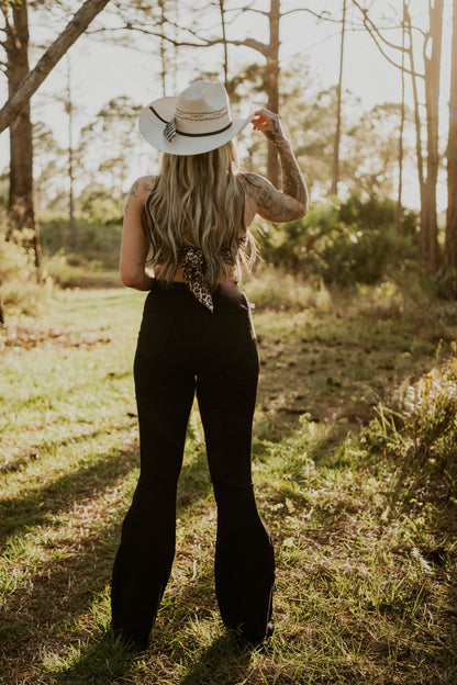 Black High Waisted Bell Bottoms Wild Cactus Boutique