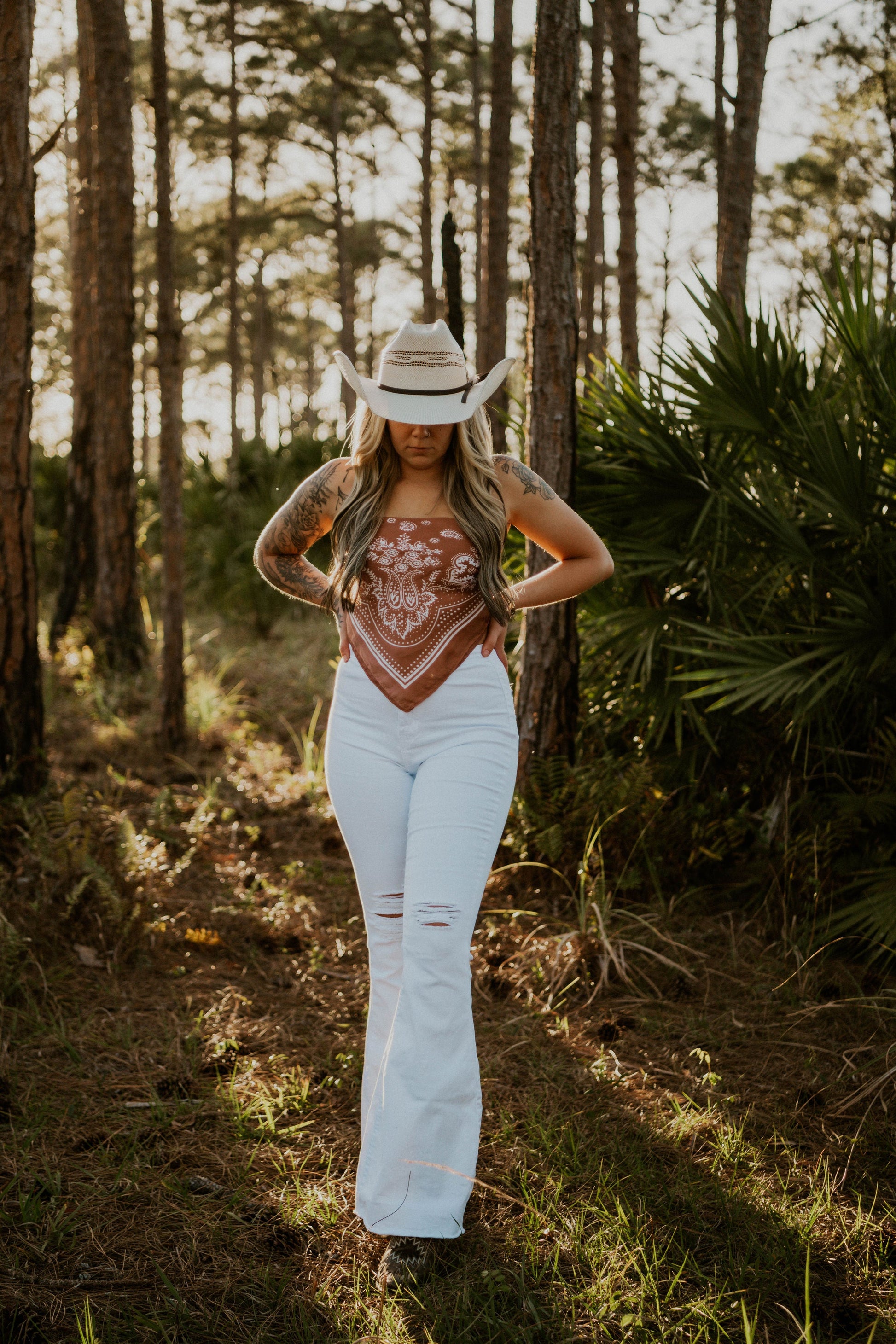White High Waisted Bell Bottoms Wild Cactus Boutique