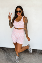 Checkered Gym Set Wild Cactus Boutique
