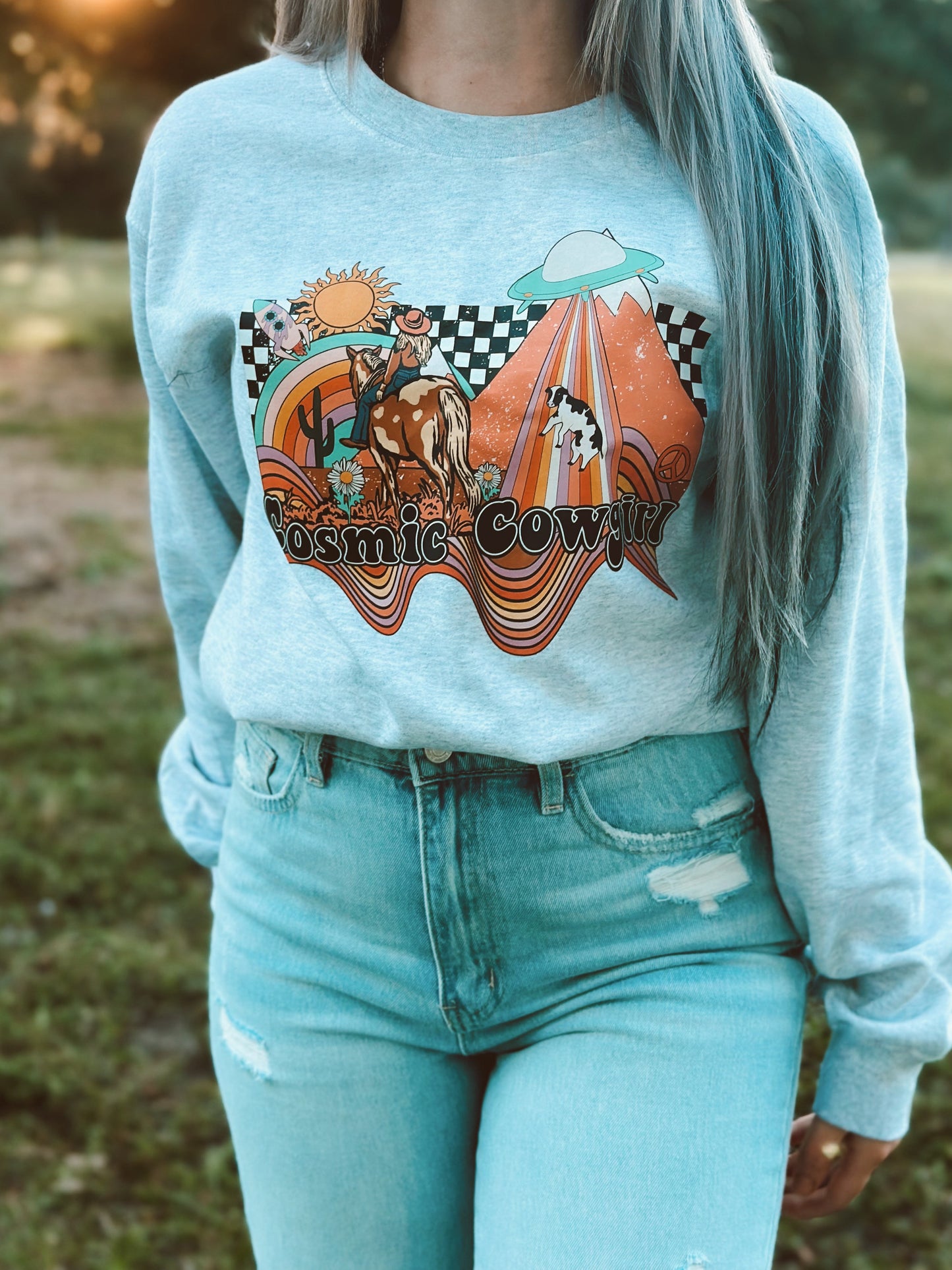 Cosmic Cowgirl Sweatshirt Wild Cactus Boutique