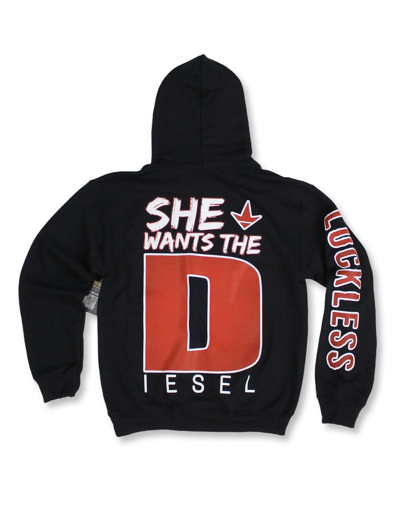 She Wants the Diesel | Funny Men's and Women's Black Country Hoodie Luckless Outfitters