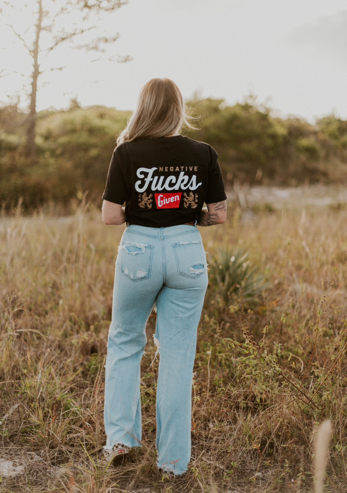 Negative F*cks Given Tee Wild Cactus Boutique
