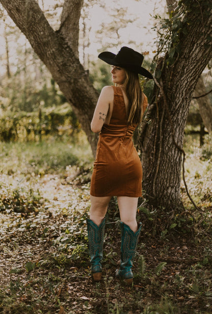 Hailey's Velvet Mini Dress Wild Cactus Boutique