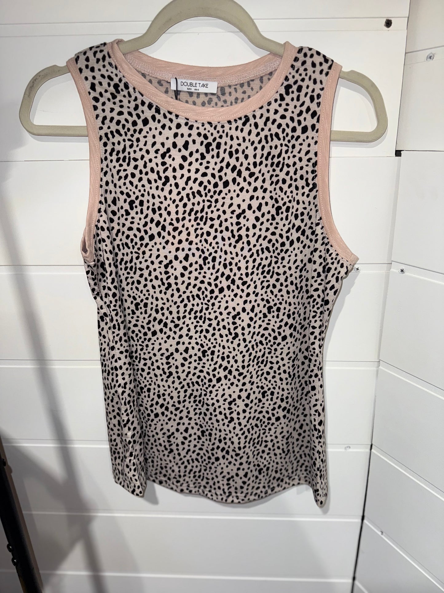 Pink Printed Round Neck Tank Thread & Co. Boutique, LLC