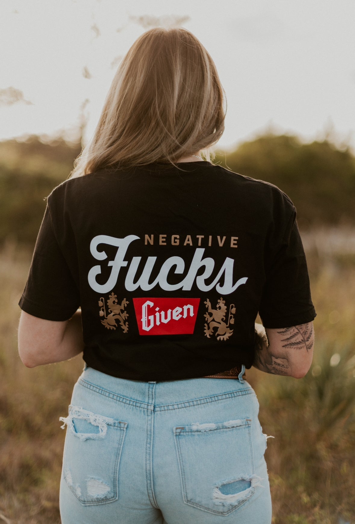 Negative F*cks Given Tee Wild Cactus Boutique