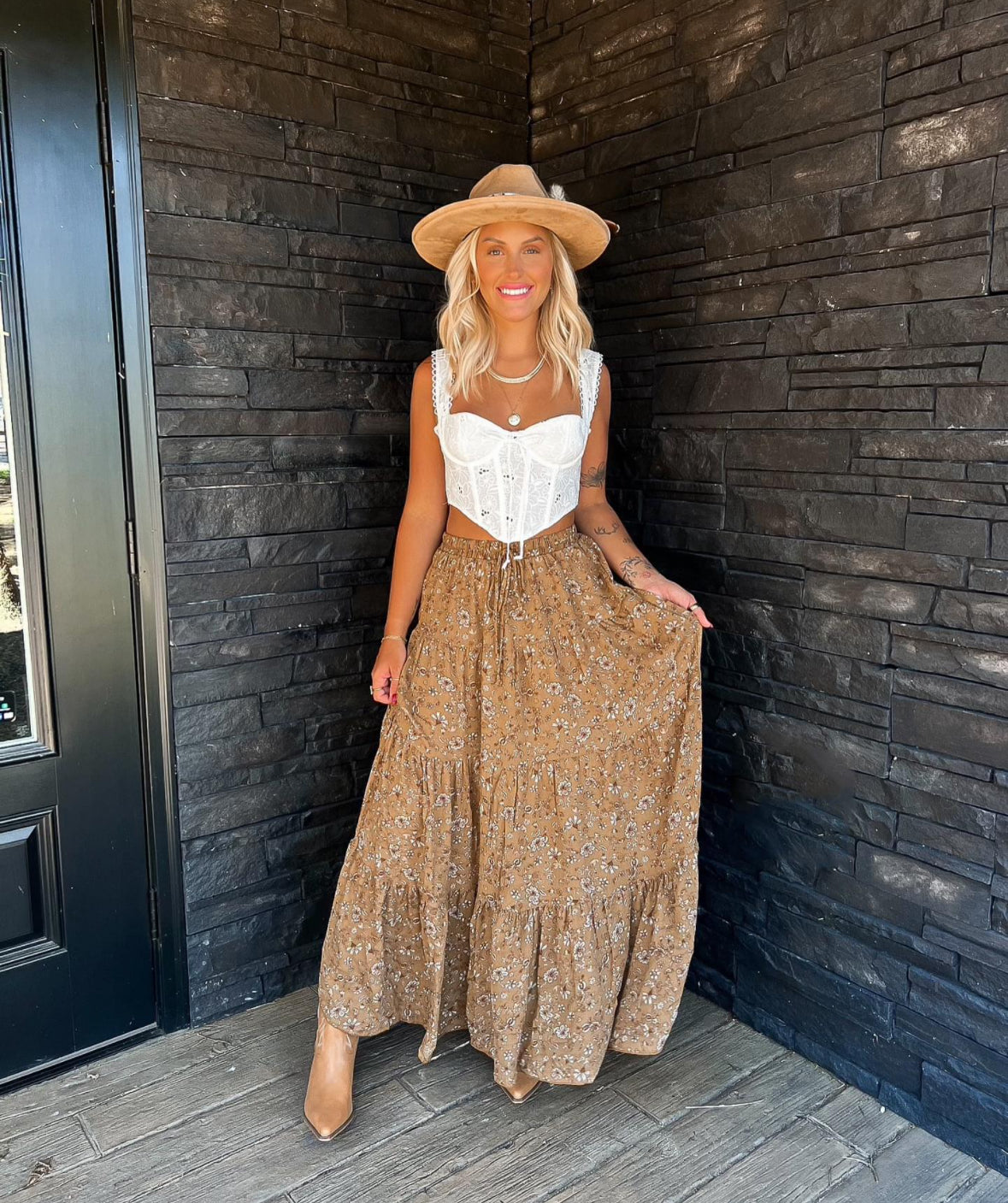 Preston's Floral Maxi Skirt Wild Cactus Boutique