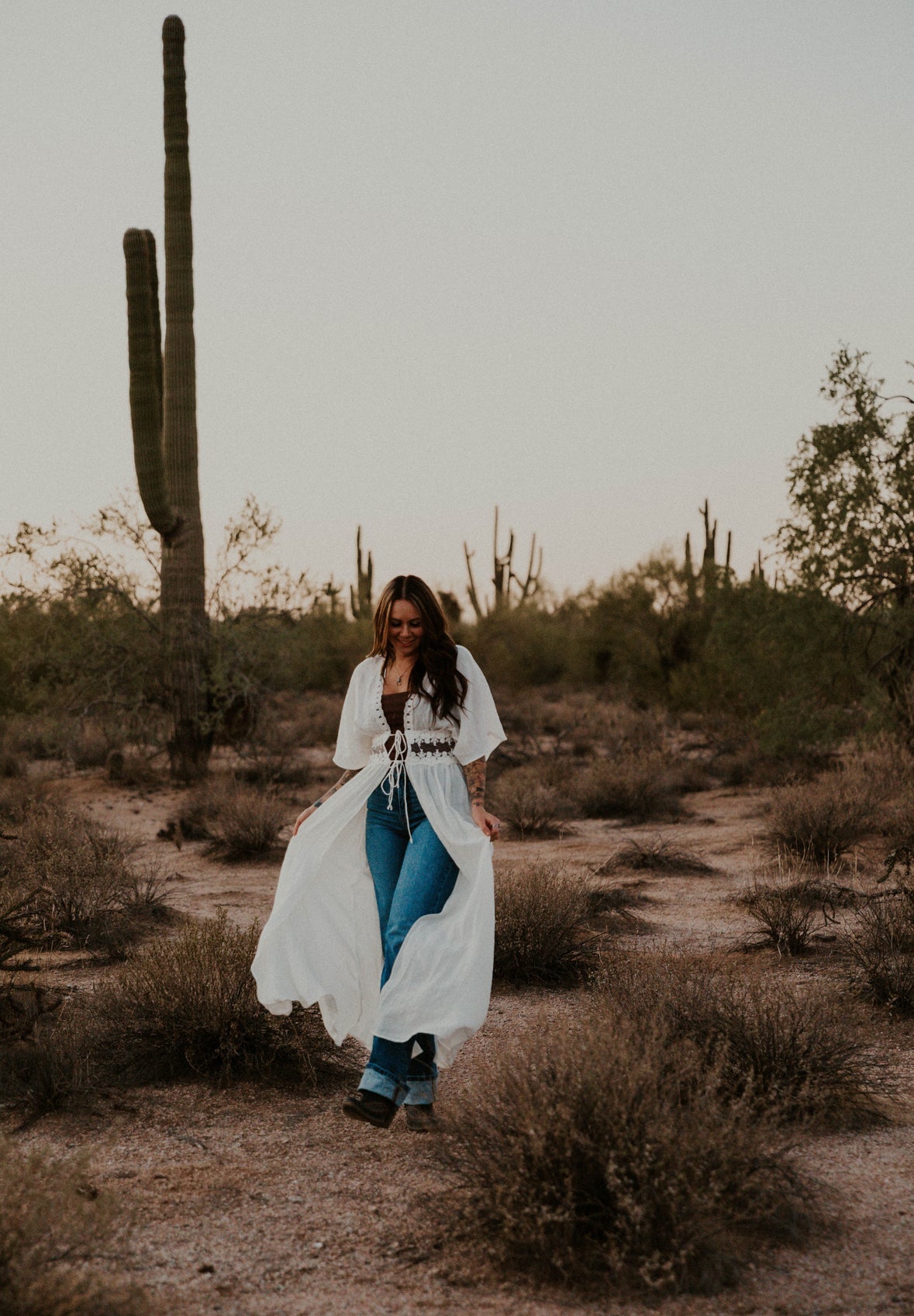 Boho Breeze Lace Long Duster Wild Cactus Boutique