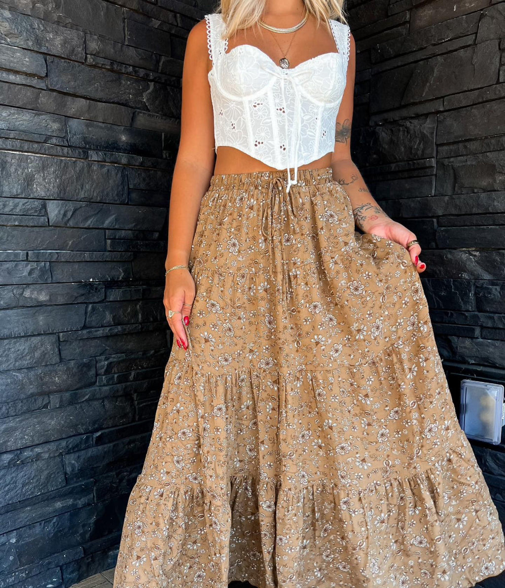 Preston's Floral Maxi Skirt Wild Cactus Boutique