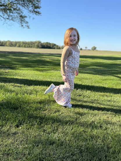 Fall Floral Jumpsuit with light Brown Turtle Neck Thread & Co. Boutique, LLC
