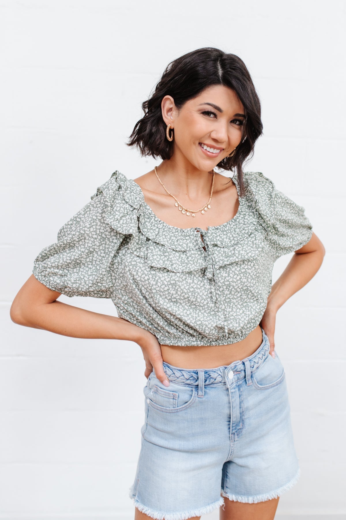 Golden Hour Top in Sage Thread & Co. Boutique, LLC