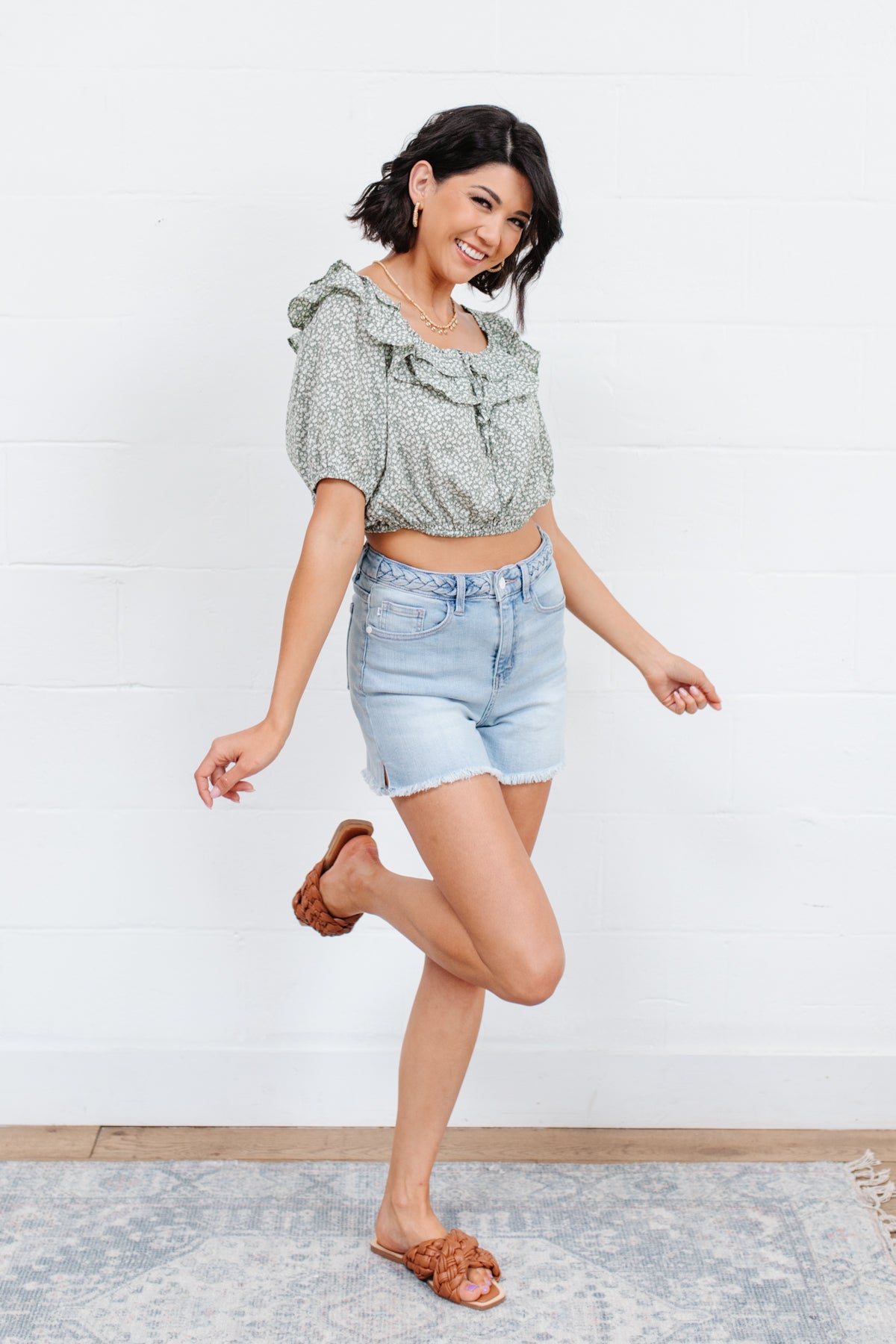 Golden Hour Top in Sage Thread & Co. Boutique, LLC