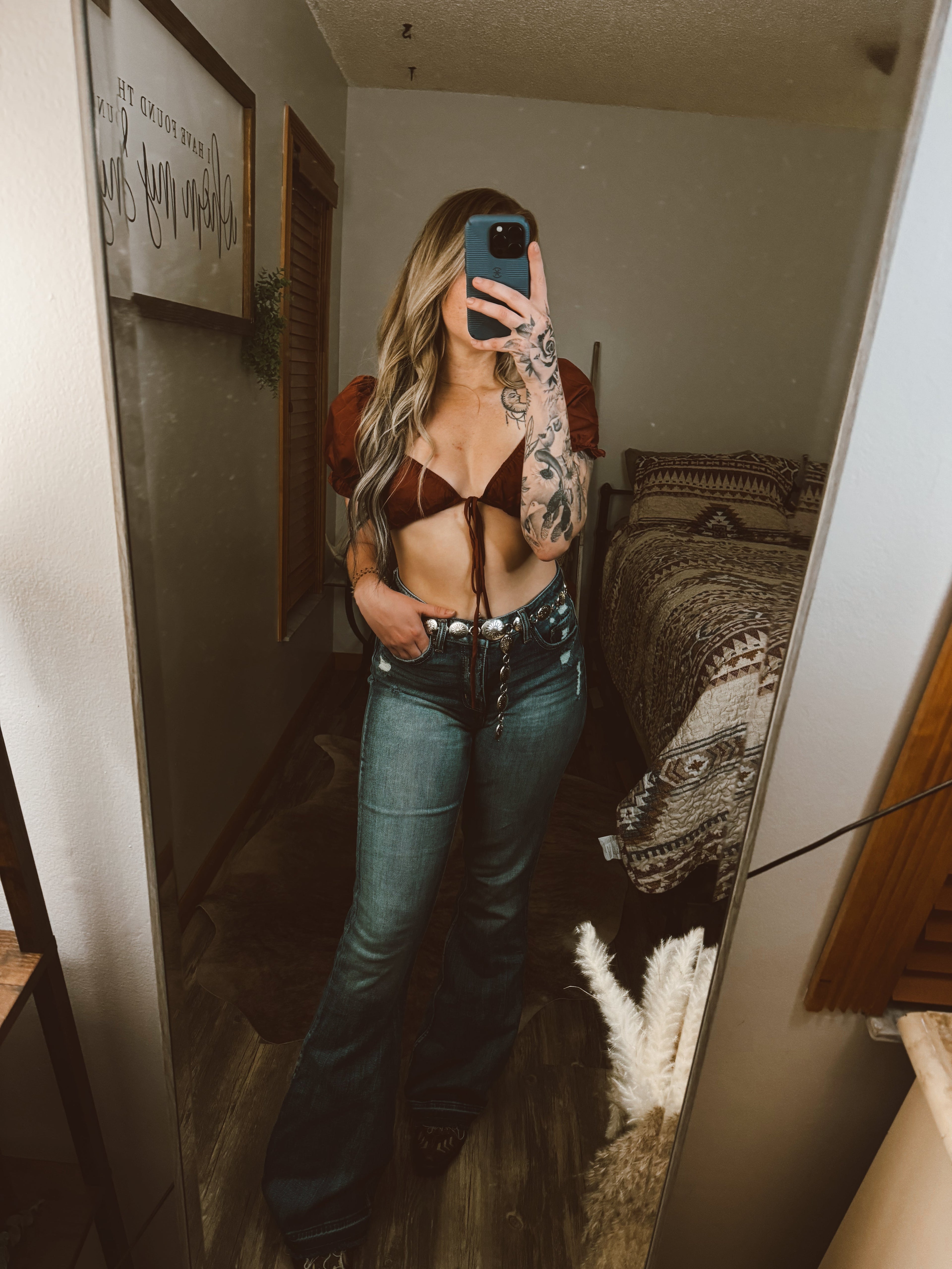 Karen's Rust Crop Top Wild Cactus Boutique