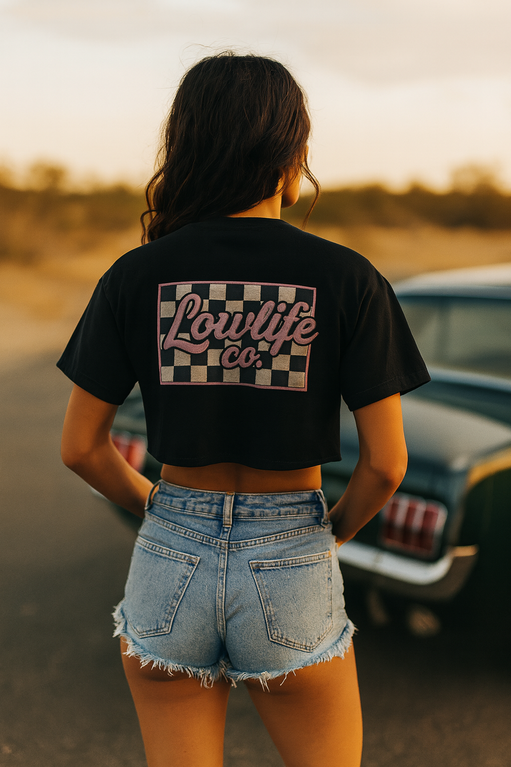 Lowlife Co Checkered Crop Wild Cactus Boutique