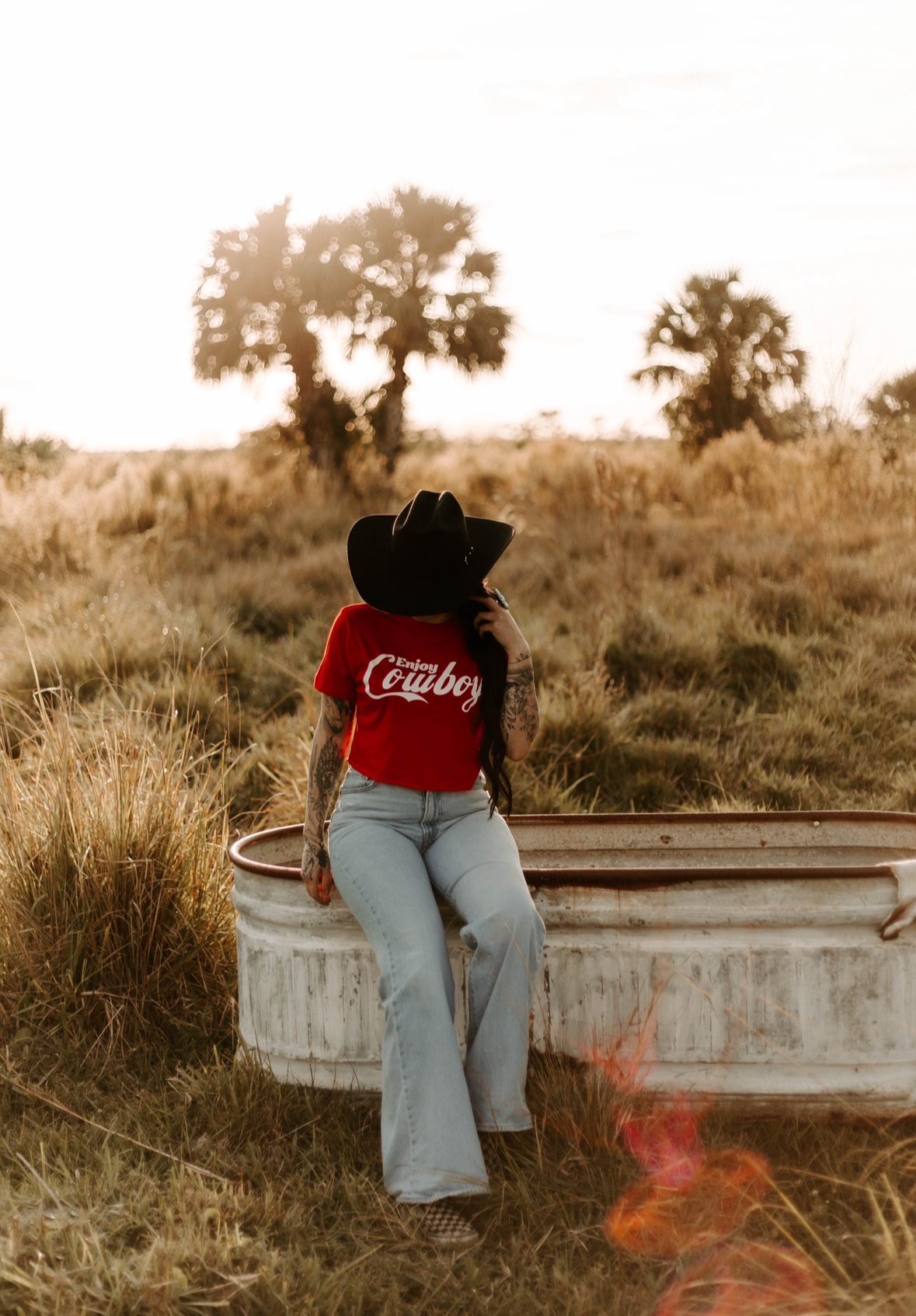 Enjoy Cowboy Crop Top Wild Cactus Boutique