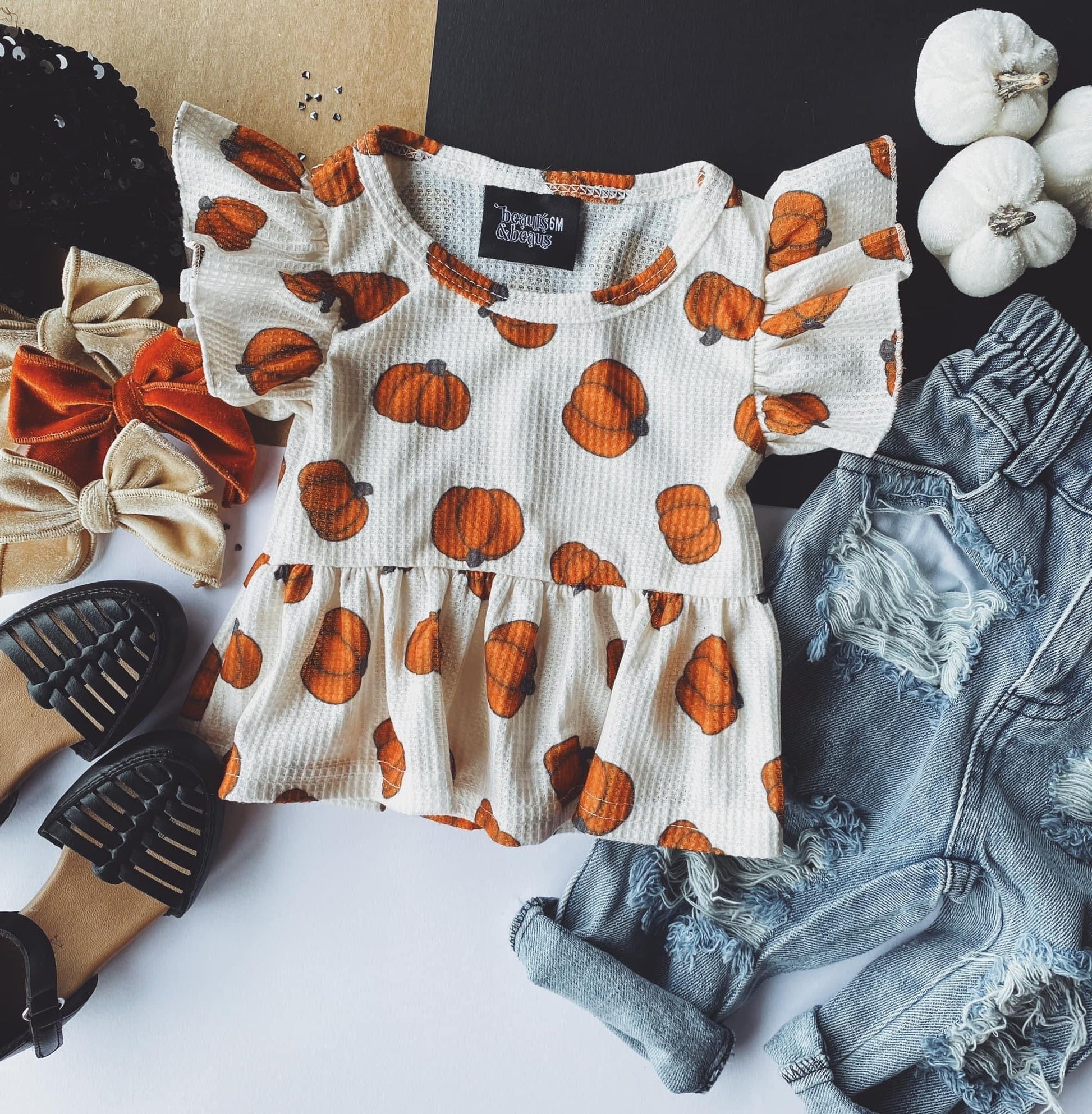 Pumpkin Peplum Shirt 🎃✨ Thread & Co. Boutique, LLC