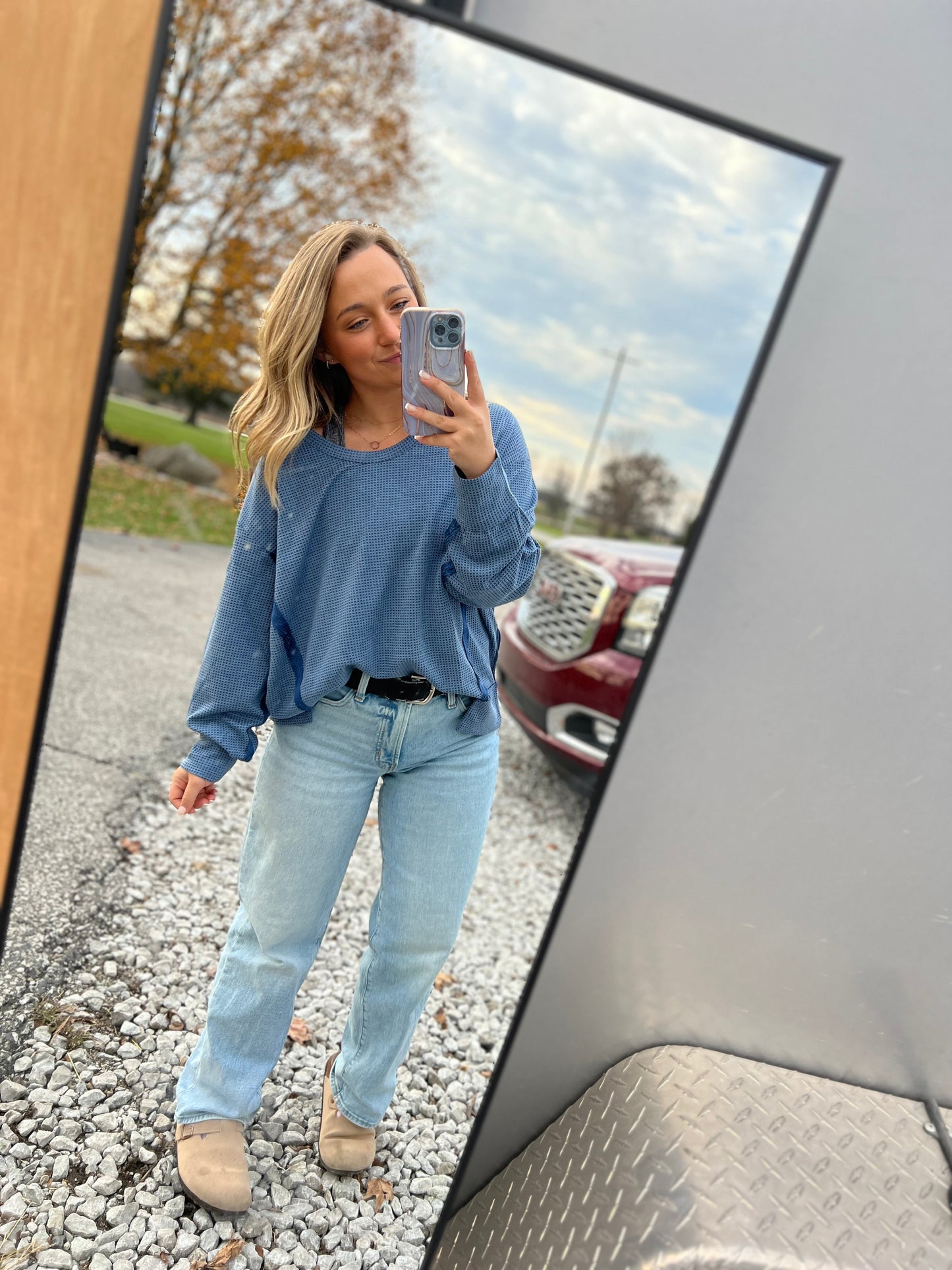 Comfortable Two Tone Thermal Thread & Co. Boutique, LLC