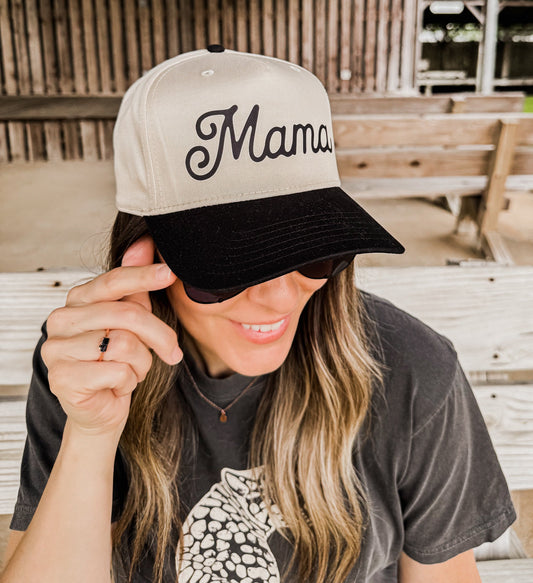 Mama Pocket Trucker Hat *Natural/Black Chloe Vs Tank The Boutique