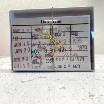 Library Book Due Date Blank Notecard Set Joyful Moose