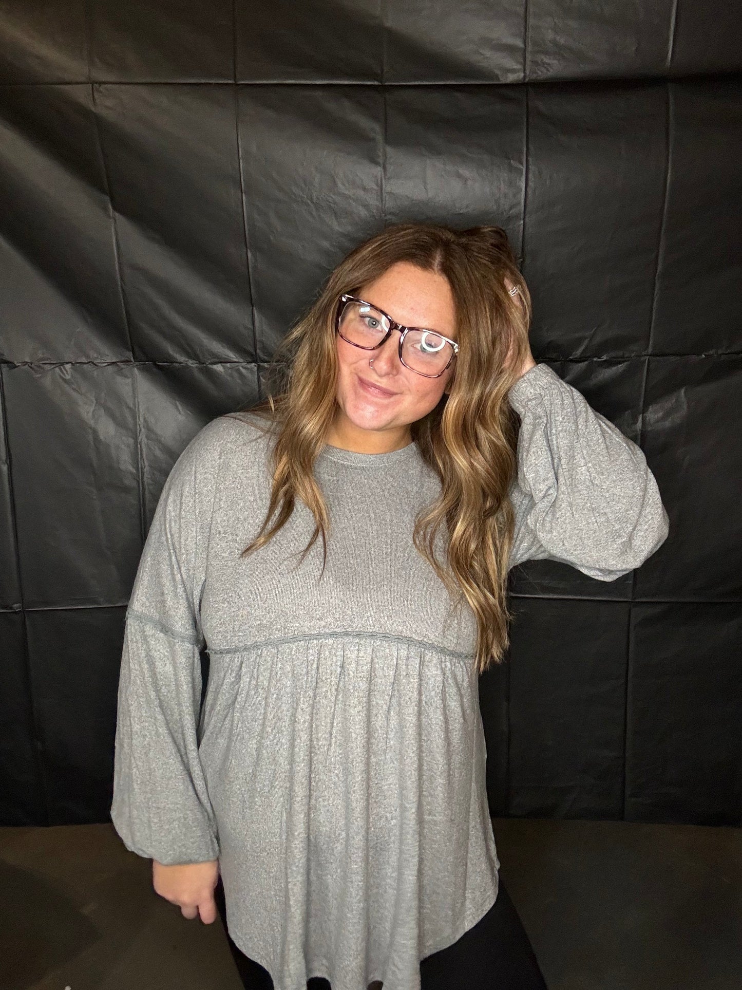 Irregular bottom long sleeve tighten cuff Thread & Co. Boutique, LLC
