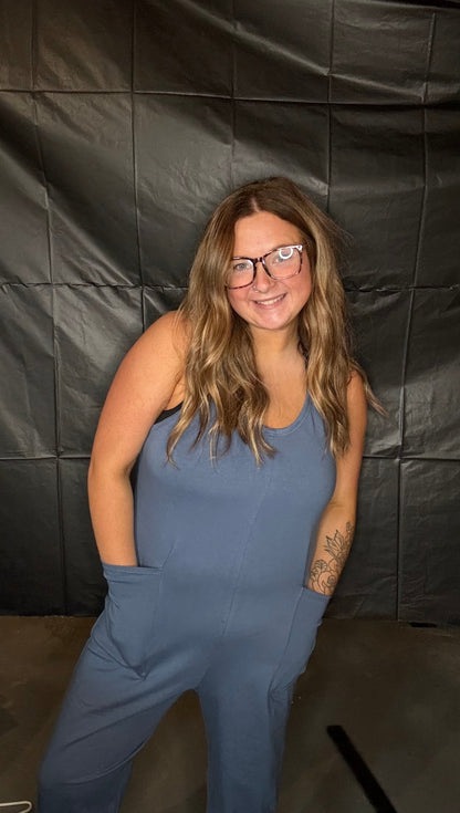 Spaghetti Strap Pocket Jumpsuit Thread & Co. Boutique, LLC